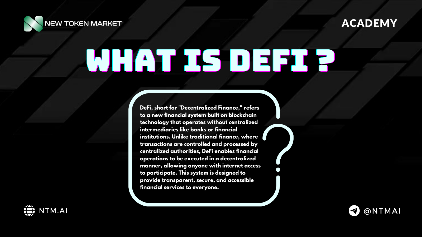 What is DeFi (Decentralized Finance)?