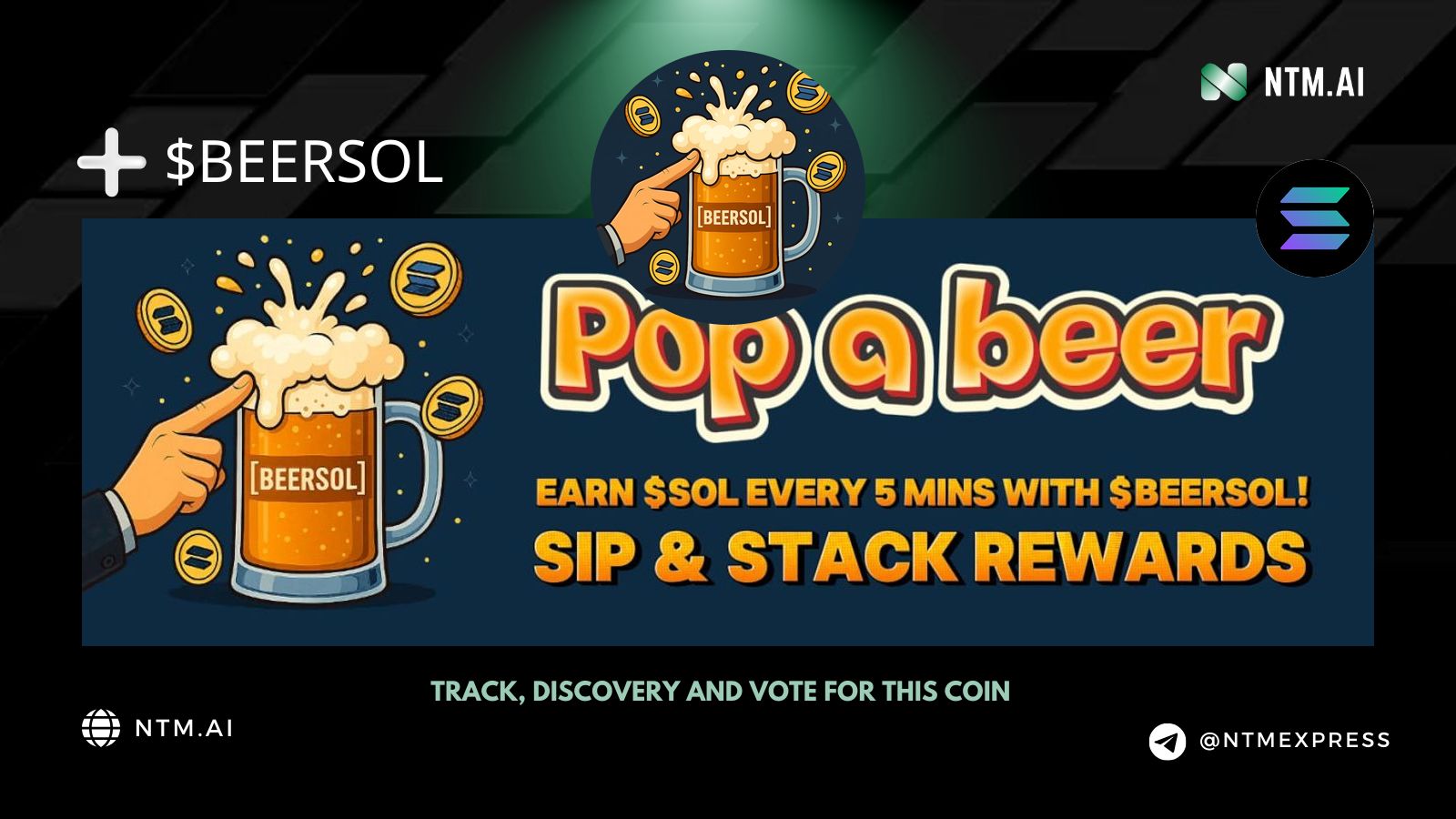 Pop a Beer Stack SOL (BEERSOL) | NTM.ai